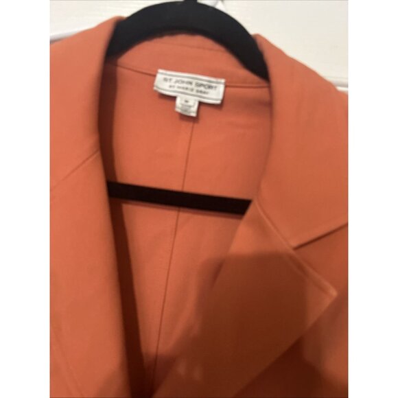 St. John Sport By Marie Gray Women's Blazer Size M. EUC Coral - Picture 2 of 4